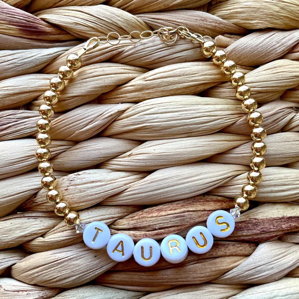 🌻HANDMADE 14k Gold Filled Taurus Bracelet